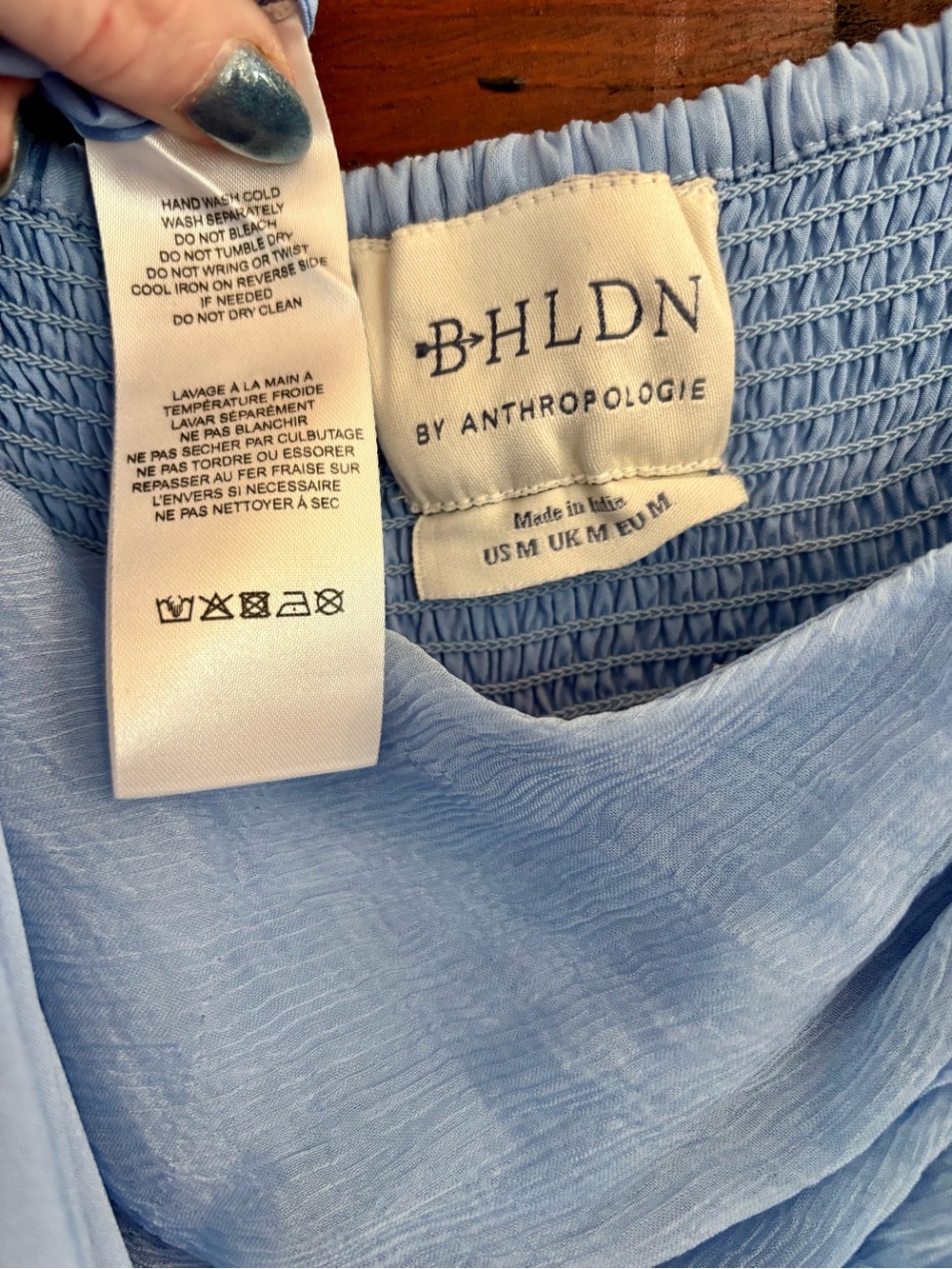 BHLDN Lola Sleeveless Chiffon Midi Dress Size Medium - Picture 9 of 9